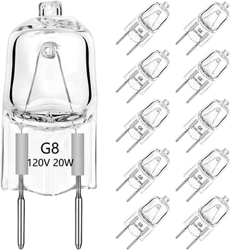 20w Dimmable 120v G8 Base 2pin Xenon Bulb 10-pack T4 Jcd