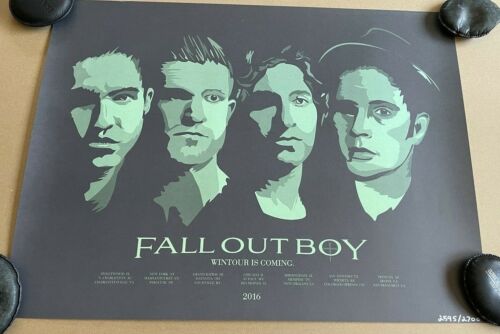 Fall Out Boy Wintour Is Coming Poster 24x18 Near Mint Limited Edition OOP