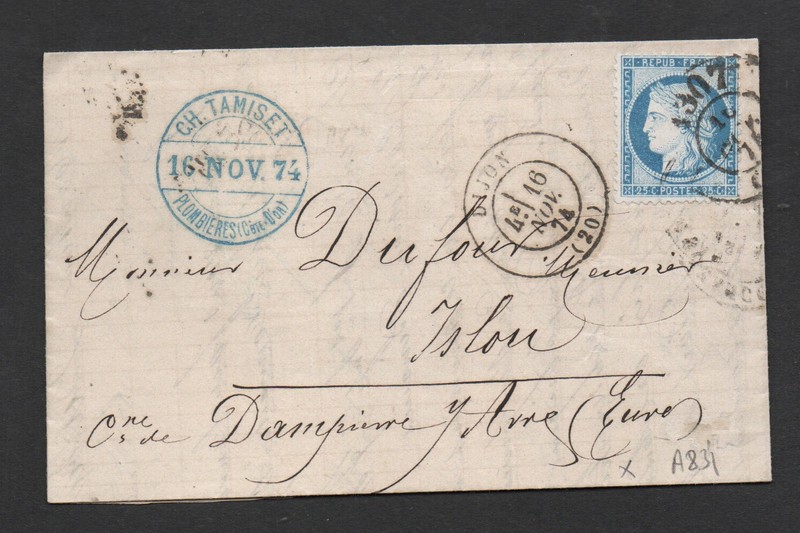 + Superbe Lettre 25c Ceres  No60 Sup Obliteration Bureau De Passe / Xa816