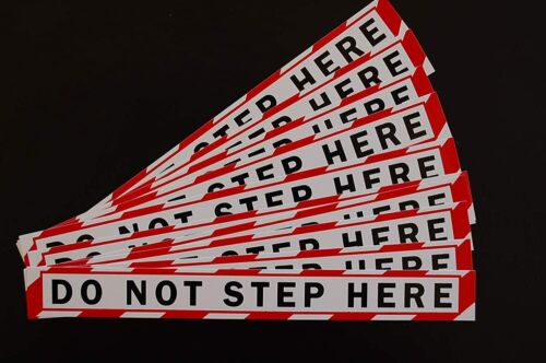 (10Pack) No Step Sticker Vinyl Decal Warning Safety Compliance 8" X 1" (PS85X10