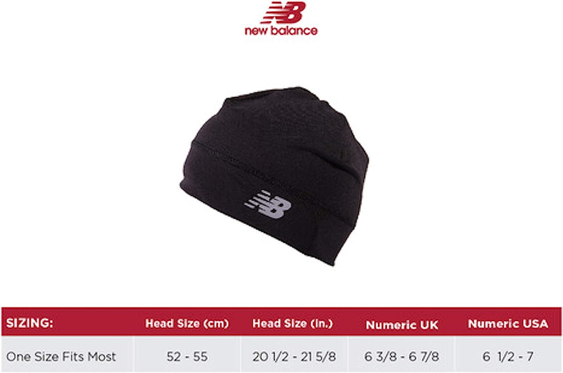 New Balance Lightweight Running/Athletic Skullcap Hat Beanie Cap Black