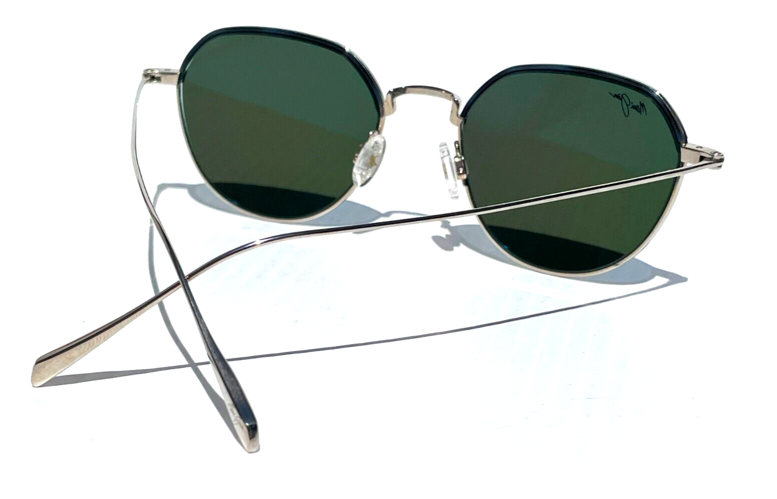 Pre-owned Maui Jim Island Eyes Matte Silver Polarized Blue Lens Sunglass B859-17