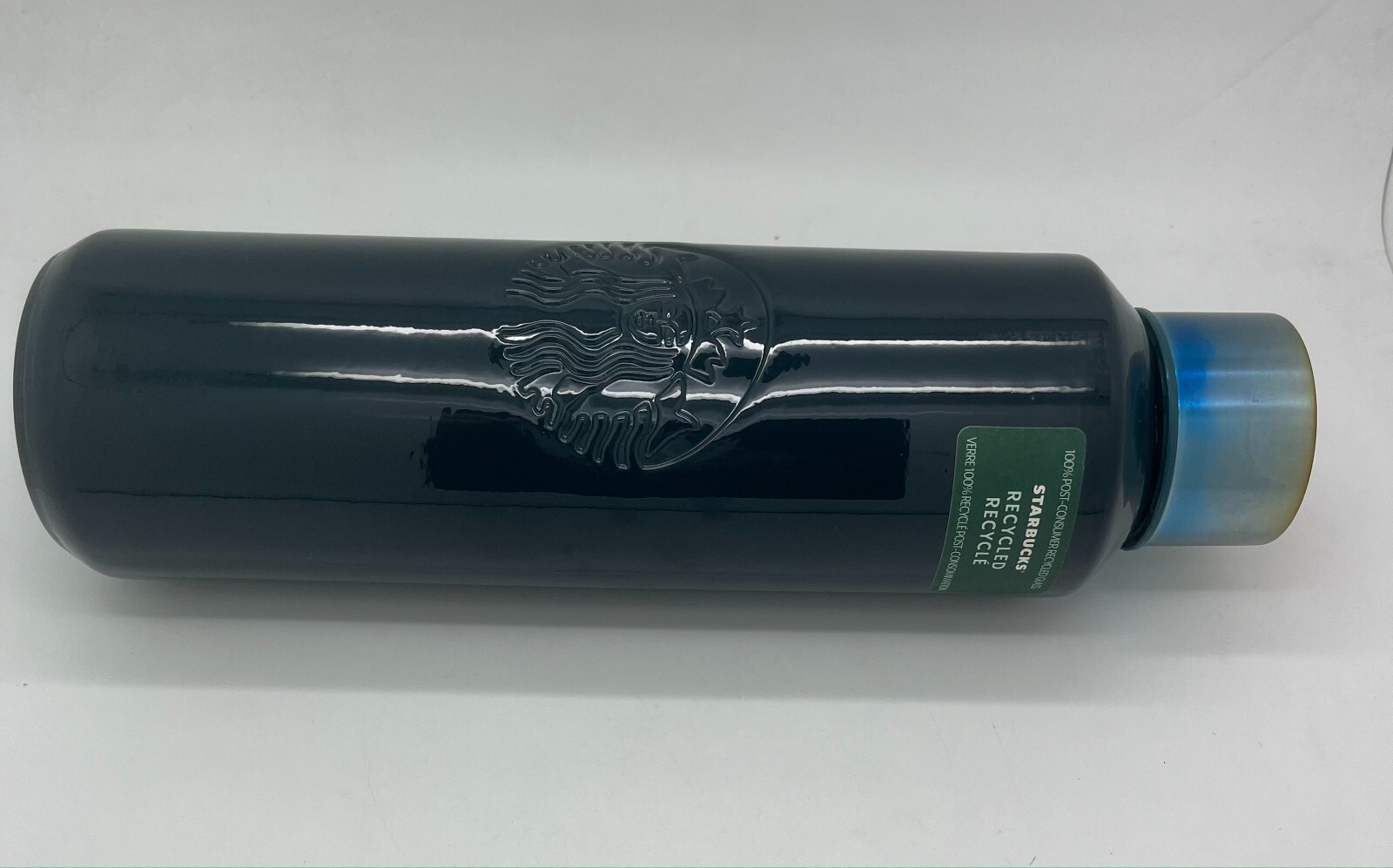 Starbucks Insulated Stainless Steel Water Bottle Dark Green Ombre Lid 20 oz NEW