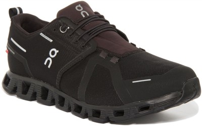 Pre-owned On Running Cloud 5 Fast Lacing Waterproof Sneakers All Black Mens Size Us 7 - 13