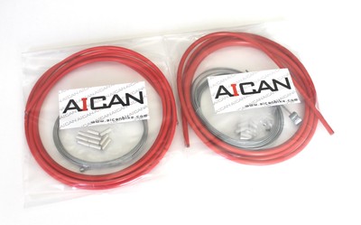 Red Aican Bike bicycle Shift Derailleur Road cable housing set kit vs Jagwire