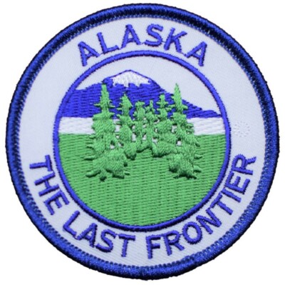 Alaska Patch - The Last Frontier AK Badge 3'' (Iron on)