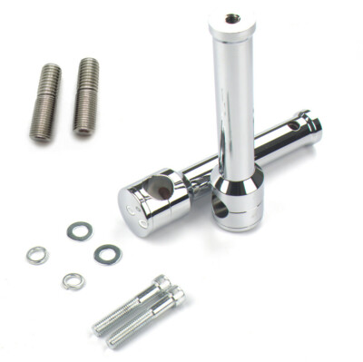 SE- Chrome 8'' Rise 1 1/4'' 1.25'' Handlebar Risers Compatible With DNA Paughco Spr