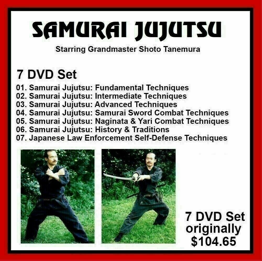 SAMURAI JUJUTSU 7 DVD Set Training series w Shoto Tanemura