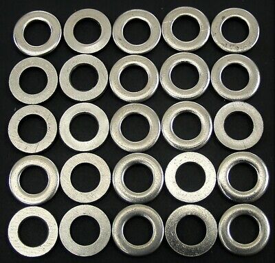 M6 Stainless Steel Flat Washers- 6.5mm I.D. x 11.8mm O.D.- 25 washers- J#061