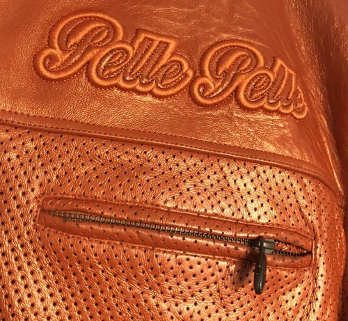 pelle pelle レザージャケット　イエロー　b-boy あおばくん着用 L-POP Biker jacket in perforated leather｜イエロー