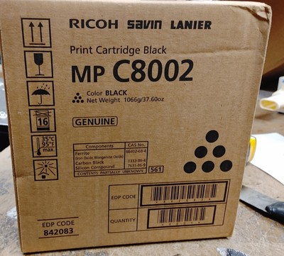 Ricoh Savin Lanier Genuine Ink Toner MP C8002 Black K 842083