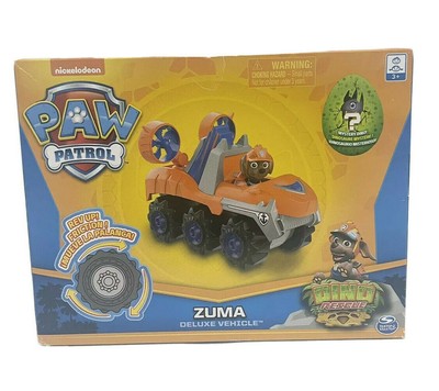 Paw Patrol, Dino Rescue Zuma s Deluxe Rev Up Vehicle with Mystery Dinosaur NIB