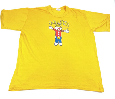 Vintage Oh No Mr Bill SNL Single Stitch Thin T Shirt Size 2XL Double Sided Image