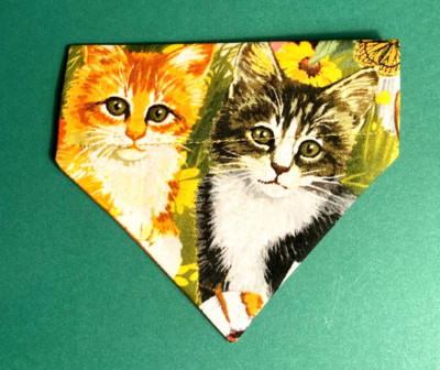 Over Collar Slide On Pet Dog Cat Bandana Scarf  2 LITTLE KITTENS   X-SMALL