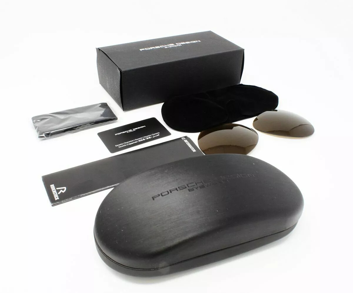 Pre-owned Porsche Design P8478 Iconic Sunglasses Do - Black/olive Mirrored + Extra Lenses In Olive Mirrored (v656)