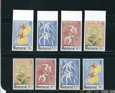 Monserrat SC # 554-557 Indigenous Orchids Prforated , Imperforated  . MNH
