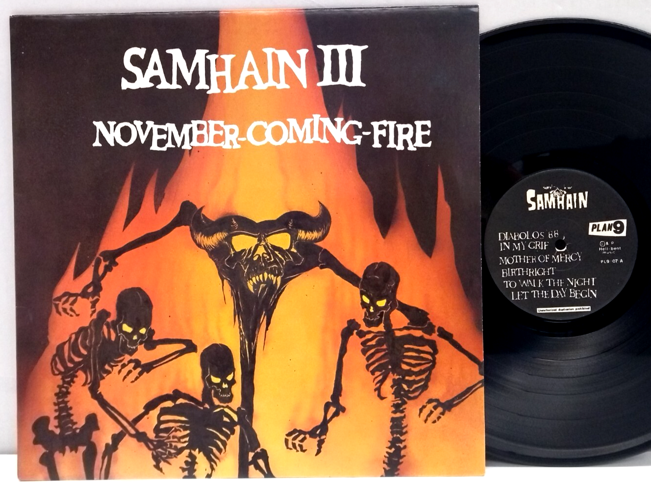 Samhain - November-Coming-Fire LP 1986 US ORIG Plan 9