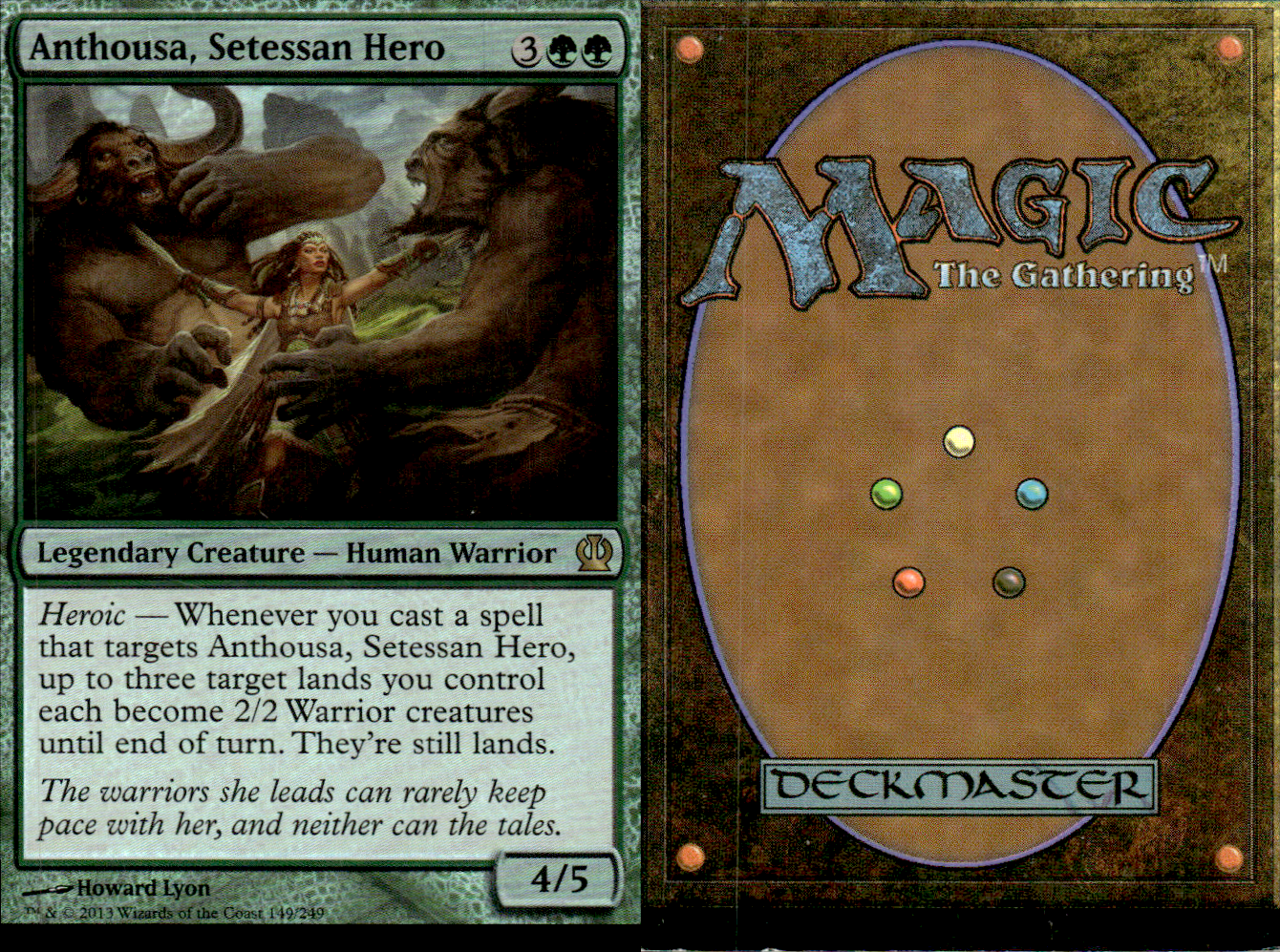 Anthousa Setessan Hero 2x FOIL THS MTG Theros Rare MINT green Anthousa Setessan Hero 2x FOIL THS MTG Theros Rare MINT green