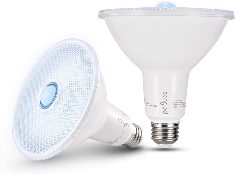 Motion Sensor Flood Light Bulbs, Dusk to Dawn LED Security Light E26 Ba