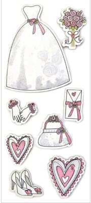 Forever In Time 3D Handmade Glitter Stickers - Wedding - Baby - U-CHOOSE from 3