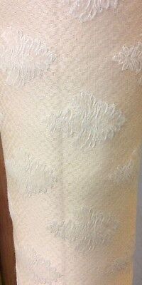 9.50m Cream Fleur De Lys Damask Flame Retardant Upholstery Fabric FREE POSTAGE
