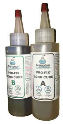 LONG CURE 8 OZ. KIT; 2 X 4 oz. BOTTLES; BRAMPTON PRO-FIX SHAFTING EPOXY 