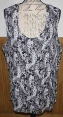Sag Harbor Womens Sleeveless Tucked Stretchy Tank Top Sz Plus 3X Atleisure GUC