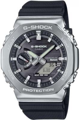 Pre-owned Casio G-shock Solar & Bluetooth Watch Gbm-2100-1aer
