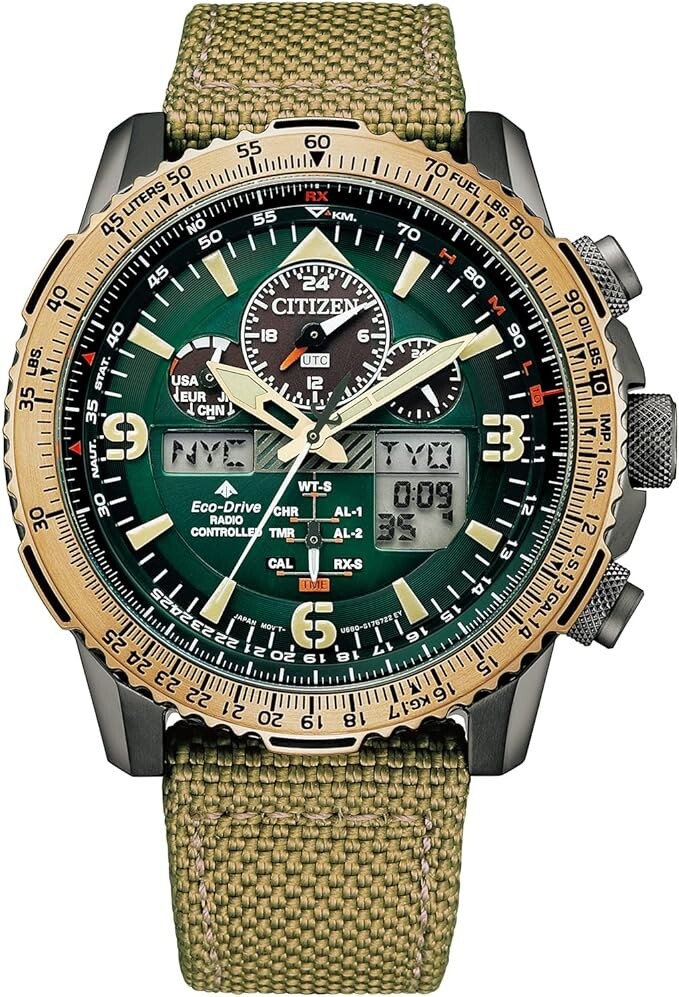 Pre-owned Citizen Jy8074-11x Promaster Sky Men's Solar Radio Watch