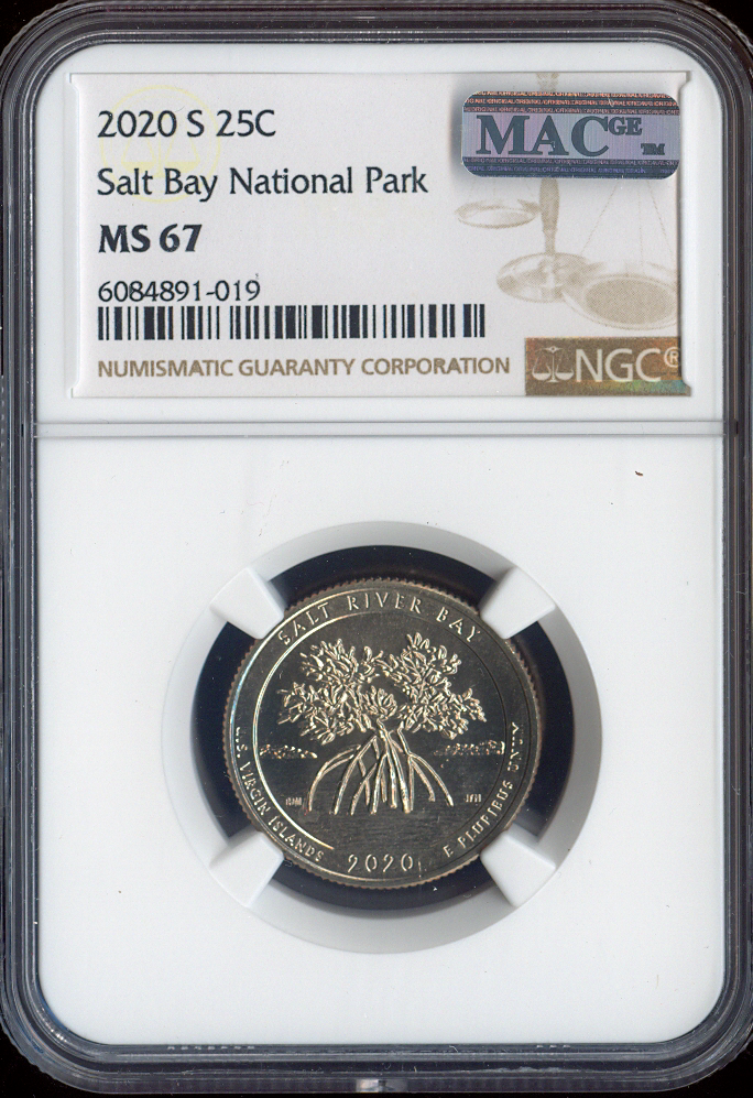 2020-S Salt River Bay Quarter NGC MS67 MAC Quality