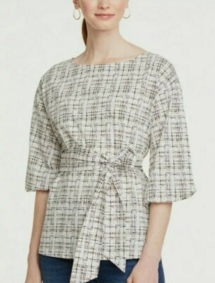 ANN TAYLOR FACTORY Floral Tie-Waist tunic Top $69.99 size Small 