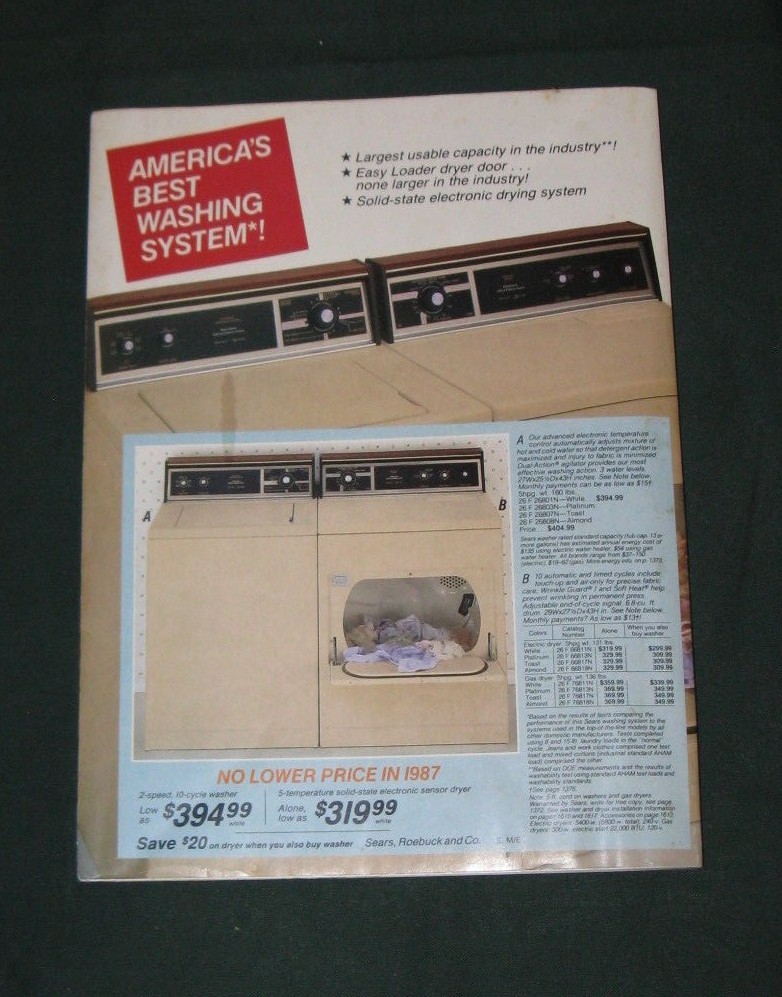 Vintage 1987 Sears Annual Home Hardware & Leisure Catalog Tools Parts