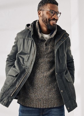 FAT FACE Dark Khaki Green Mens CHURSTON Hooded Jacket Sz SMALL  NWT