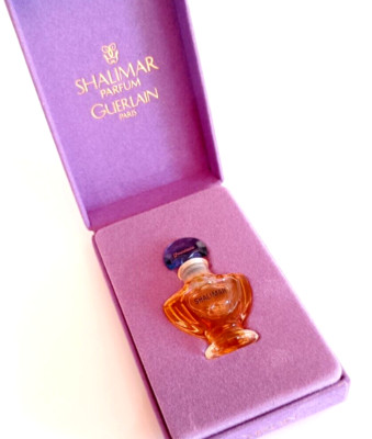  Vintage Micro Mini 2 ml **PARFUM Guerlain Shalimar Perfume in Purple Box