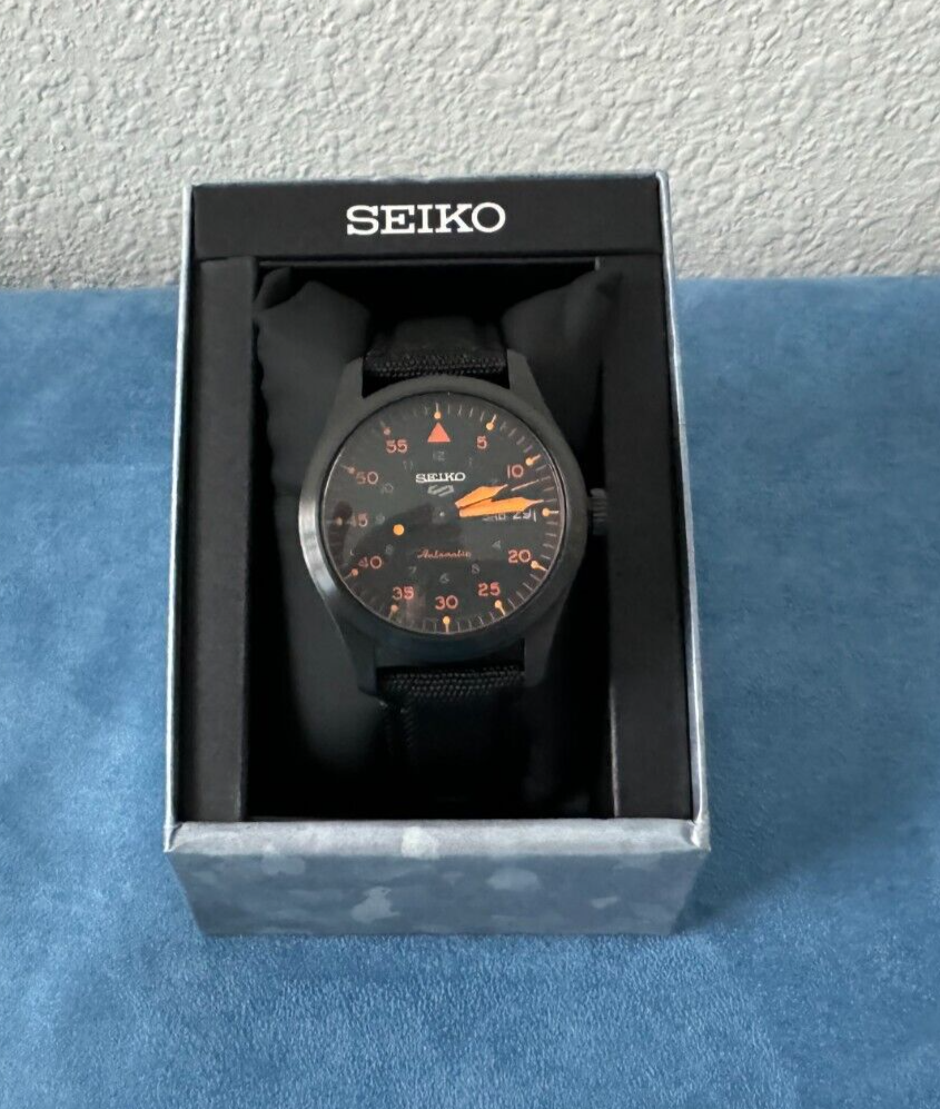 Pre-owned Seiko 5 Sports Collection Stainless Steel Case Watch For Men Srph33