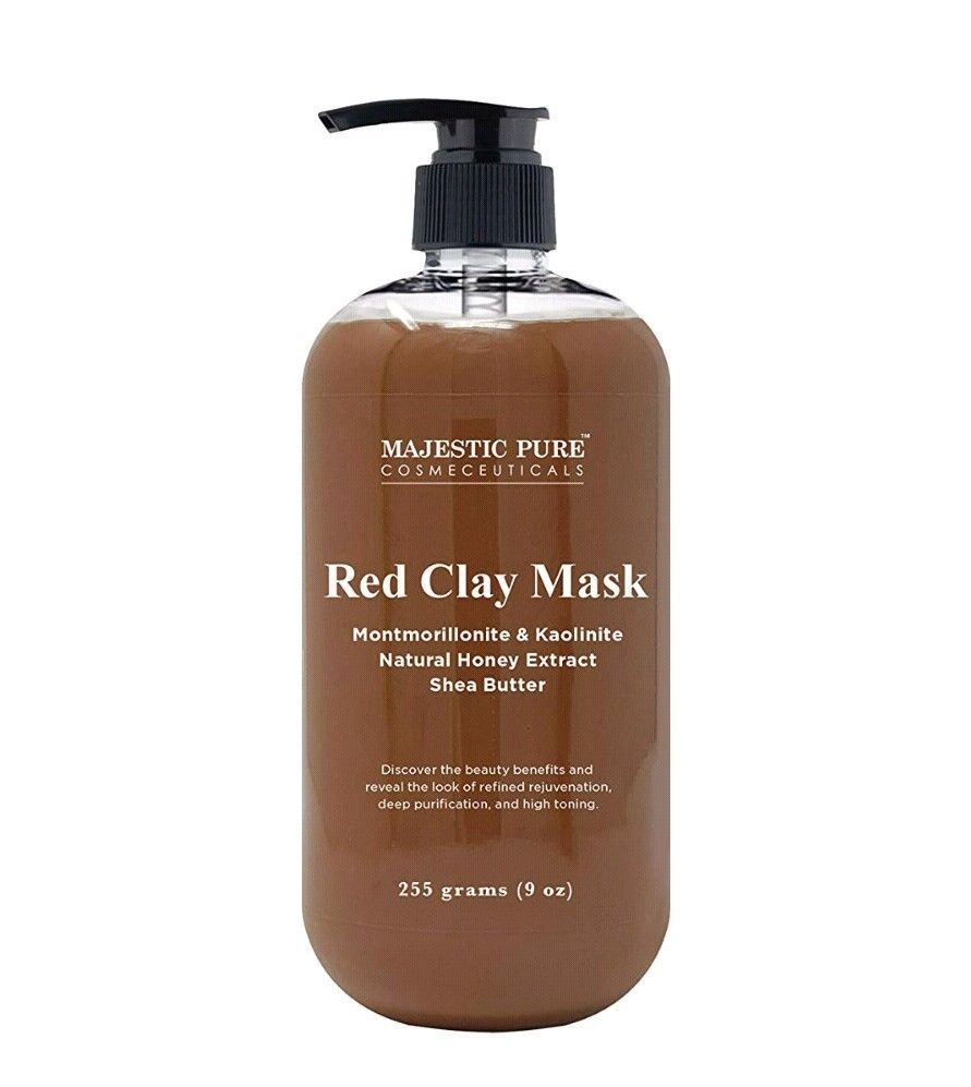 MAJESTIC Pure Red Clay Mask & 6 Brushes New