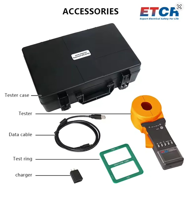 ETCR2150 Leakage Current Meter 40A Clamp Earth Resistance Tester1500Ω Rechargeab