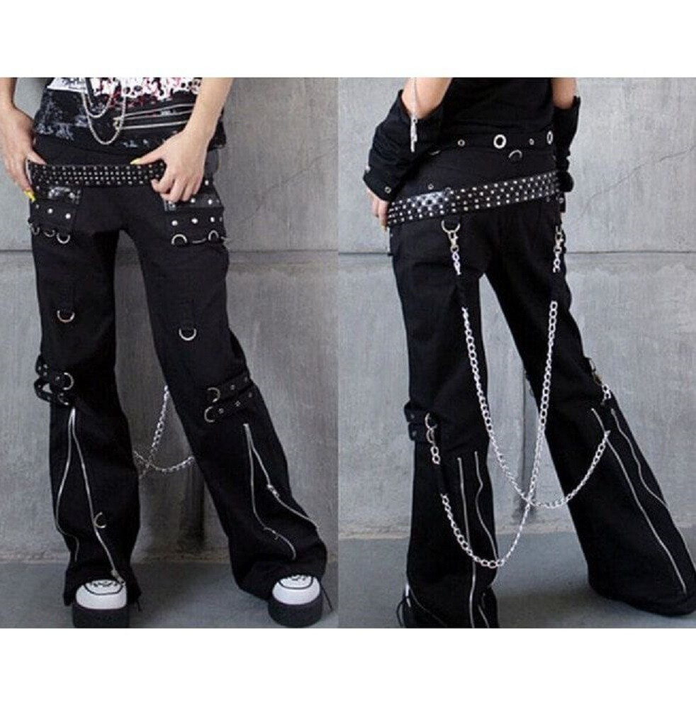 RARE Mercy Y2K Parachute Bondage Pants Cyber Punk Rave