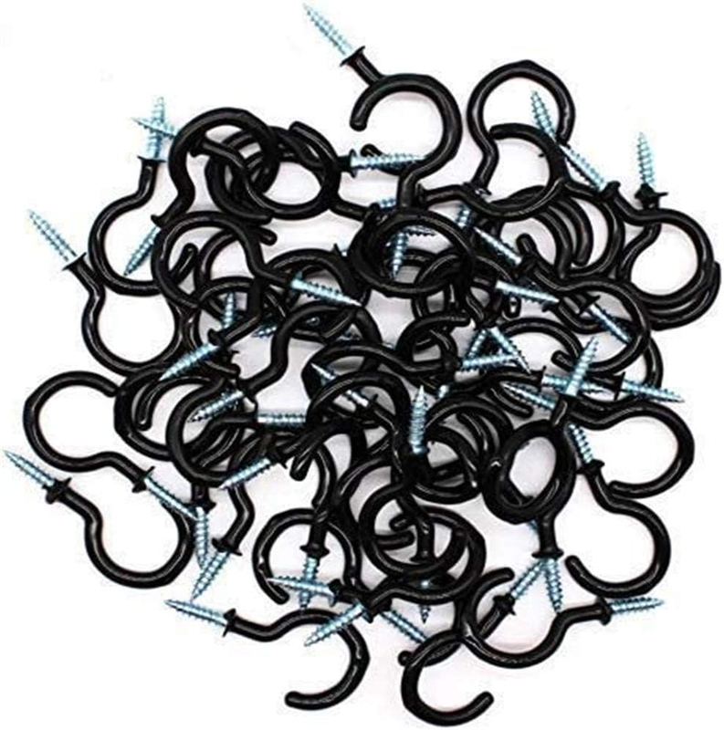 Outdoor Light Hooks 100 Pack Cup Hooks Ceiling Hooks Heavy Duty Screw Cup Hook f