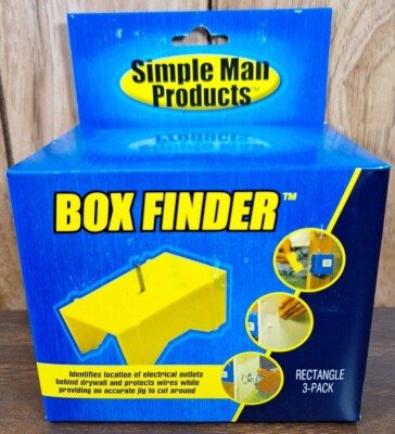 3 Pack New Simple Man Products Drywall Electrical Outlet Finder box Rectangular 