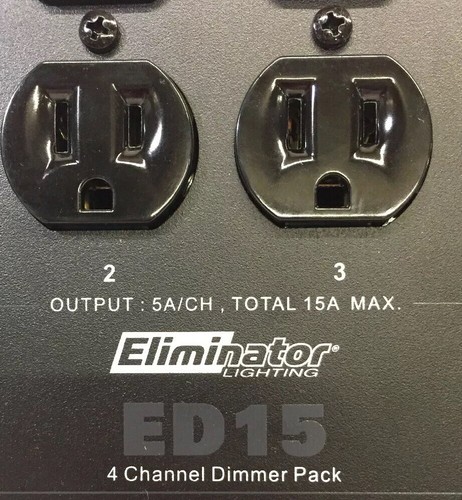 Eliminator Lighting ED-15 4-Channel DMX Lighting Dimmer Pack.  (A43)