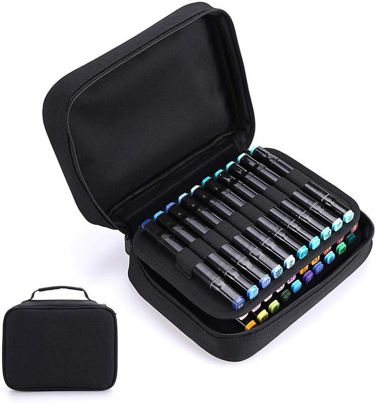 Double-Ended Art Marker Carrying Case Organizer for Lipstick