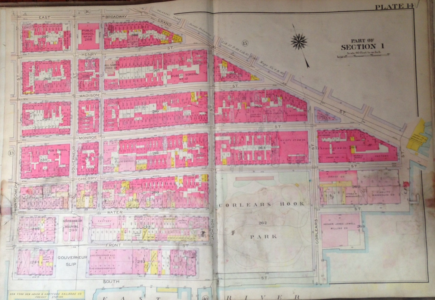 1907 LOWER EAST SIDE CORLEARS HOOK PARK P.S. 147 MANHATTAN