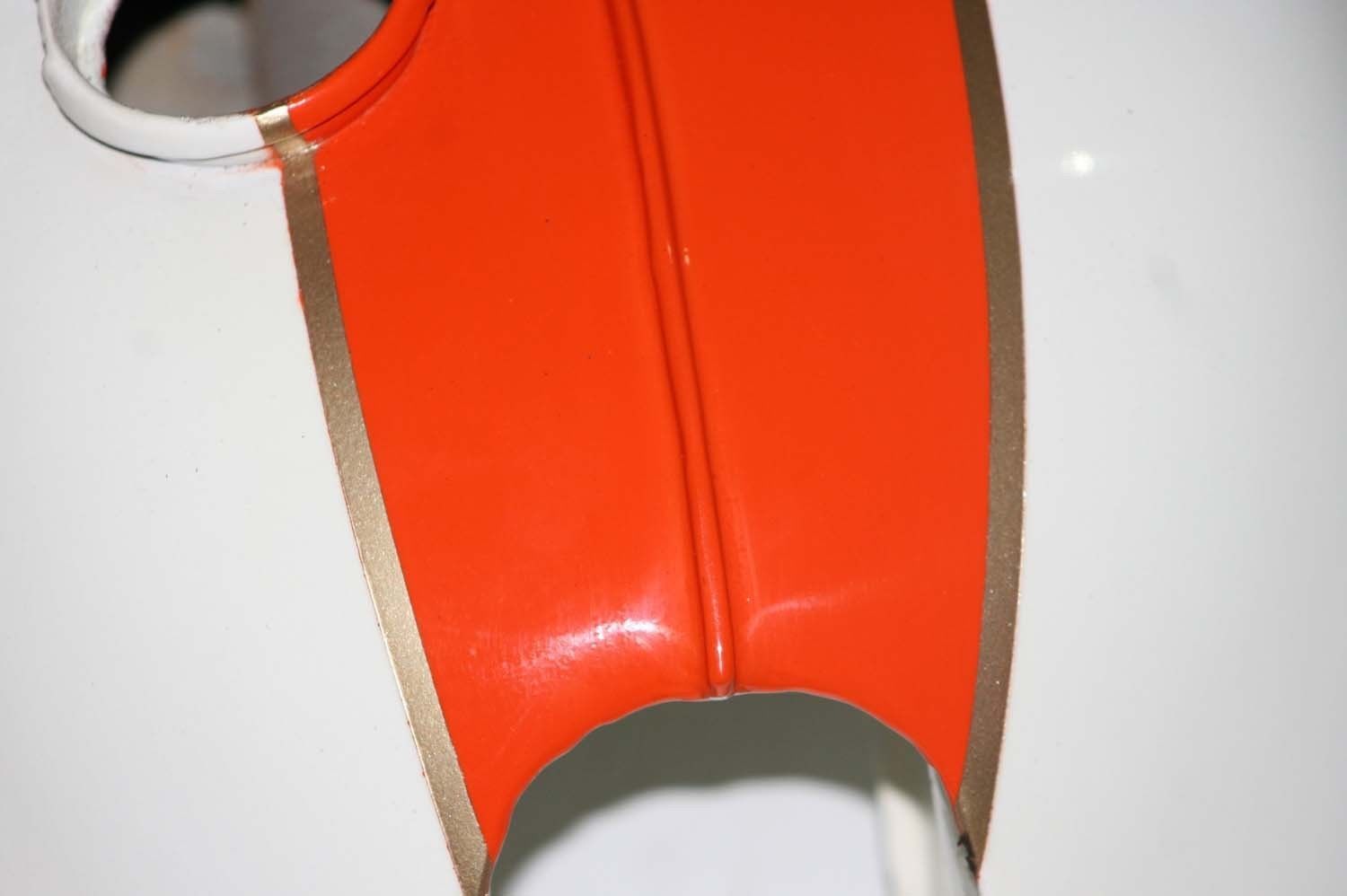 Fuel Tank White Orange Stripe Fits Triumph T120 Bonneville 1959 Bonnie 