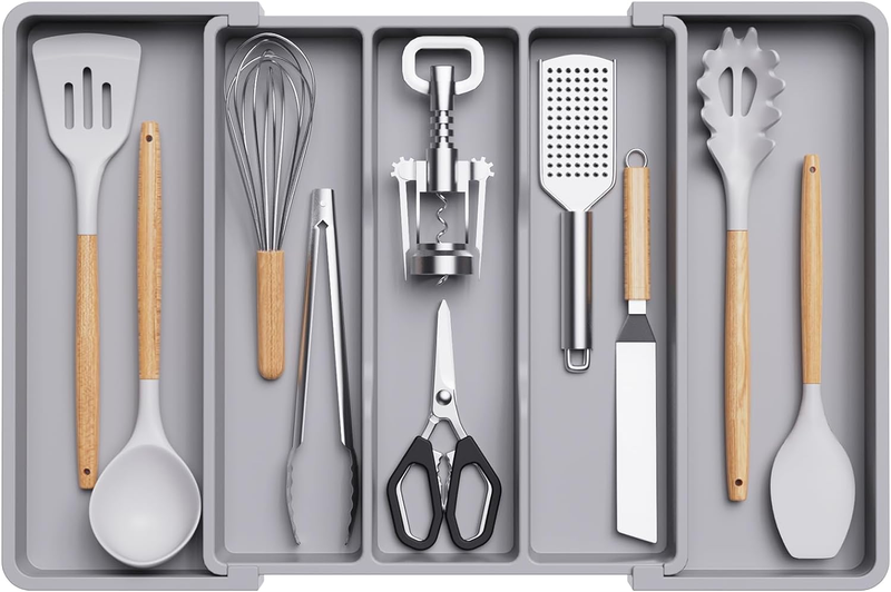 Cutlery Drawer Organiser,Expandable Large Cutlery Tray for Kitchen,Kitchen Stora