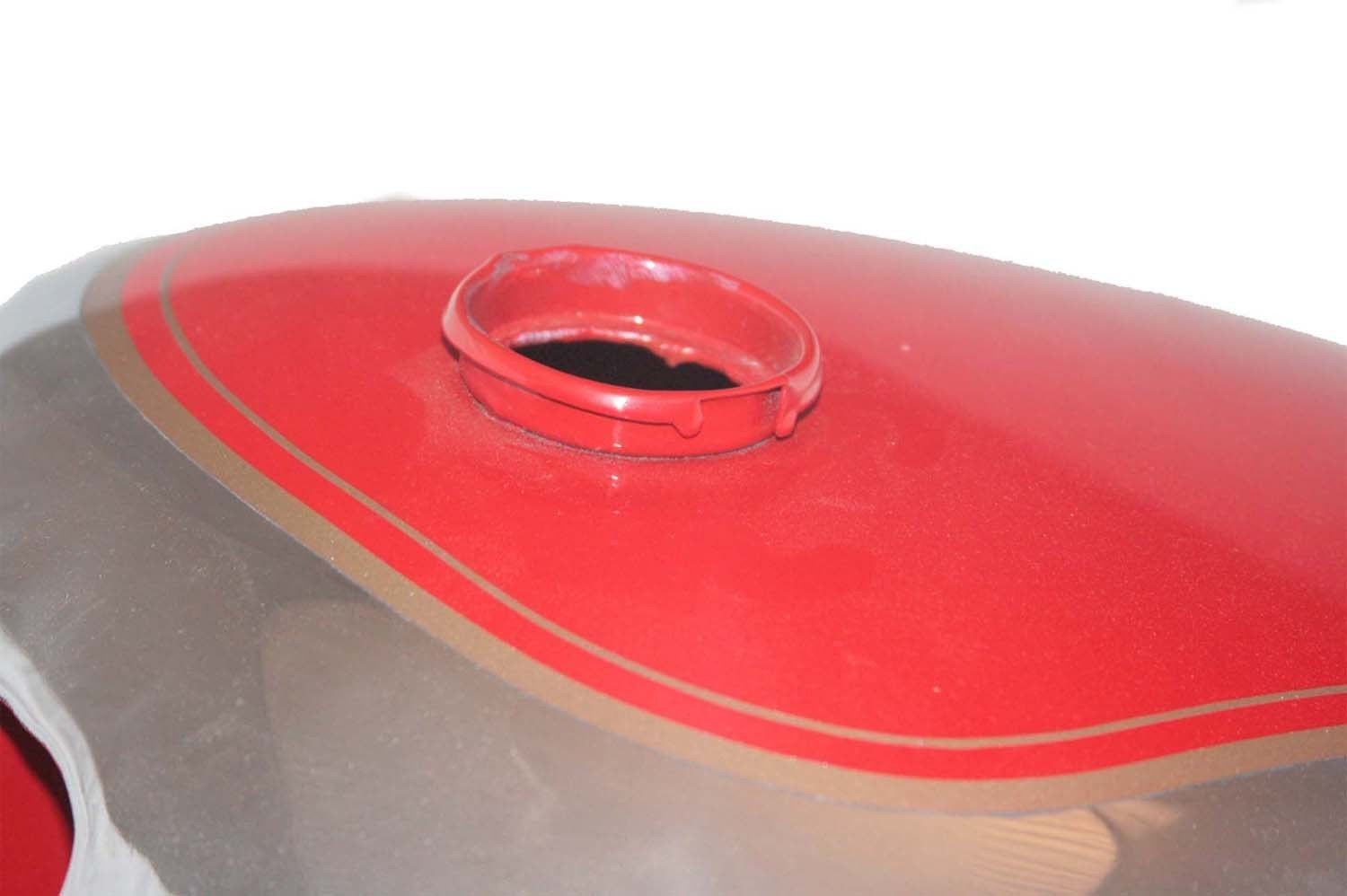 New 1950 BSA A7 Plunger Model Chrome Plated Red Painted Fuel Petrol Gas Tank  