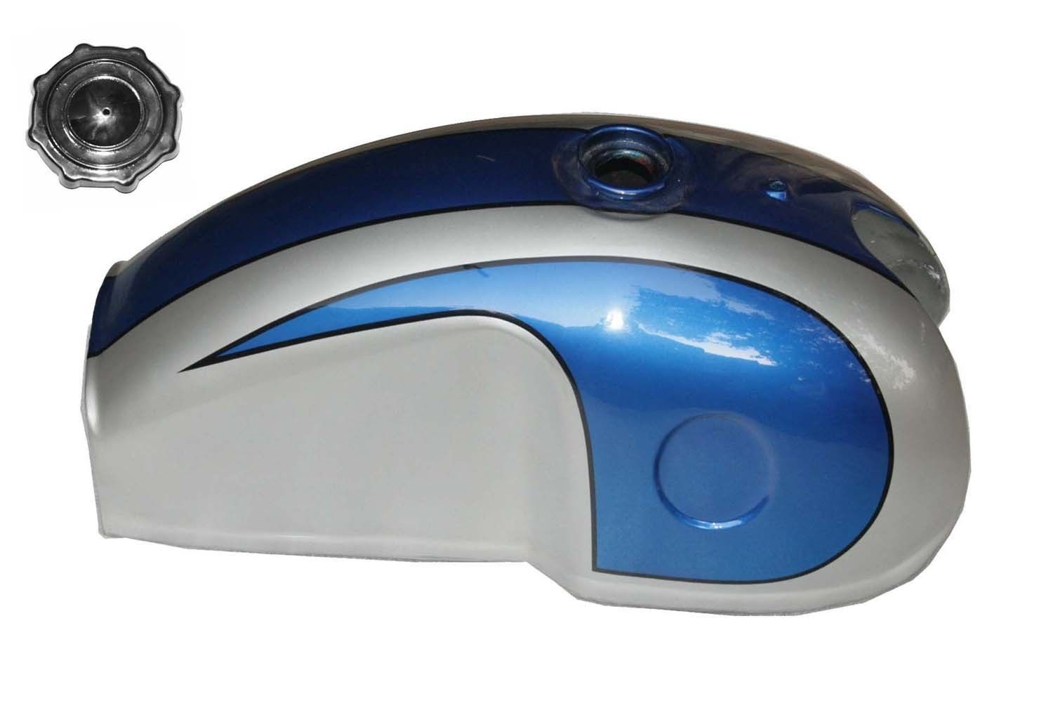 Benelli Mojave Cafe Racer 260 360 Blue Silver Petrol Fuel Gas Tank With Cap  