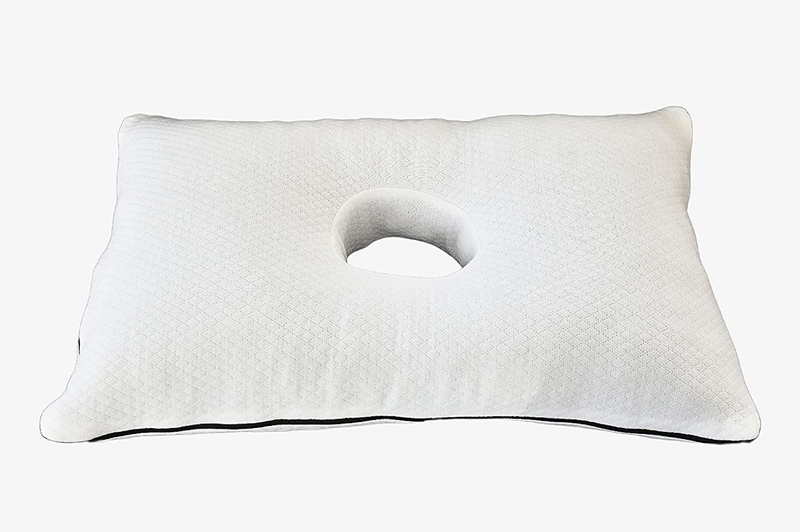 Ergonomic Firm Memory Foam Ear Pillow with Ear Hole | 50X30Cm | for Side Sleeper