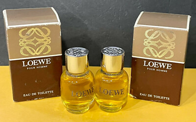 Vintage Eau de toilette LOEWE pour Homme (lot of 2) old formula, miniature 5 ml