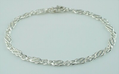 925 Sterling Silver Balls and Bead Chain Bracelet 7